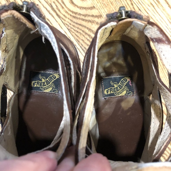 Freebird by Steven Stair Boot Strappy Ankle Brown - Picture 5 of 11